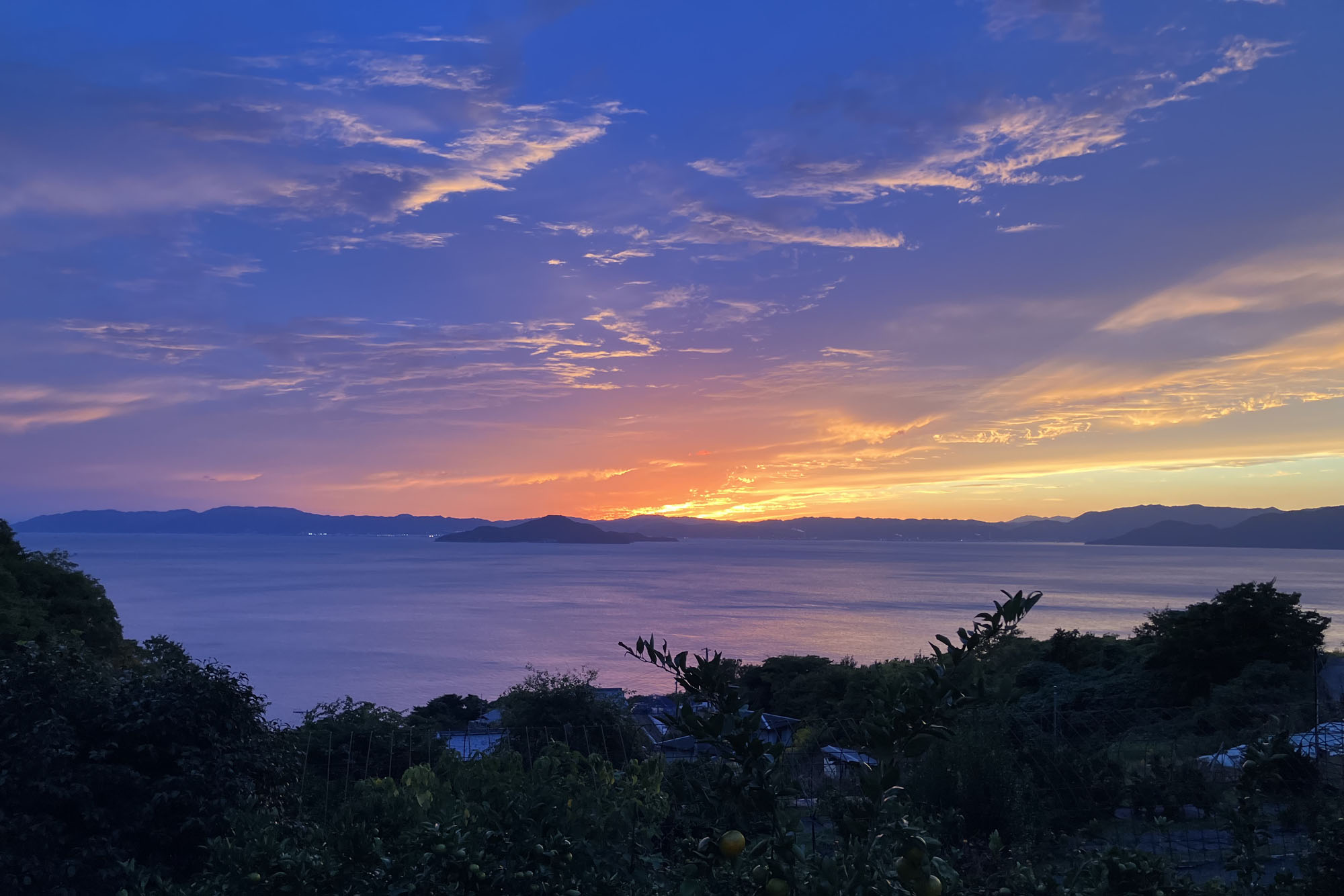 みんぱぁくから望む瀬戸内海の夕景